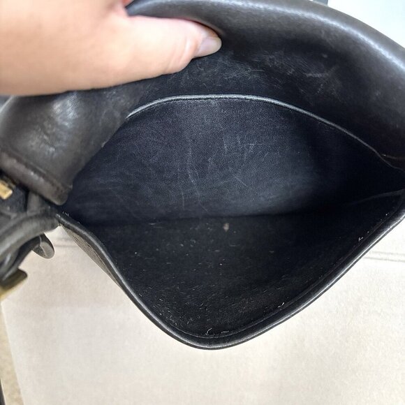 Coach Black Vintage Legacy Flap Bag Crossbody Leather Purse - Picture 8 of 14